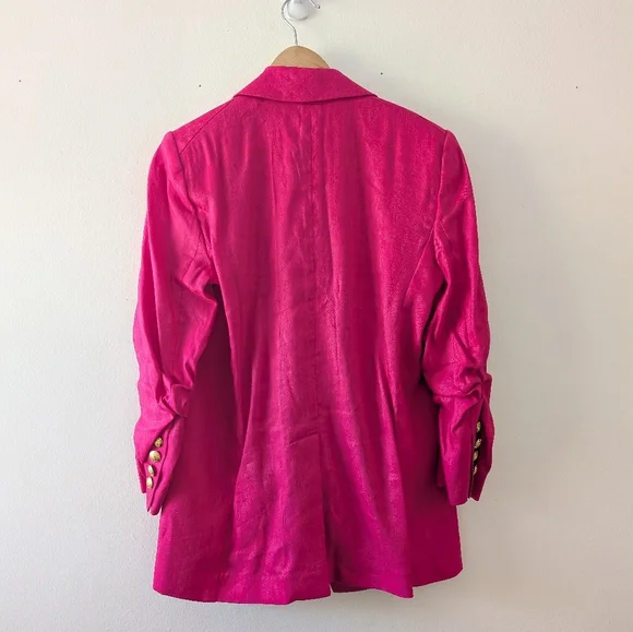NWOT Veronica Beard Hirsh Pink Dickey Jacket Blazer Size 6 Celebrity Linen - Picture 11 of 16